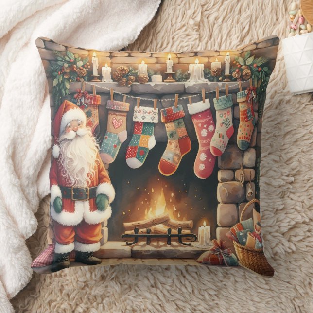 Coussin Père Noël par foyer Noël Stockage (Couverture)
