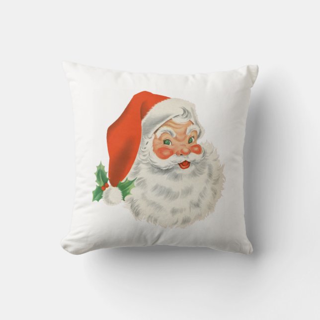 Coussin Père Noël Rétro Vintage (Recto)