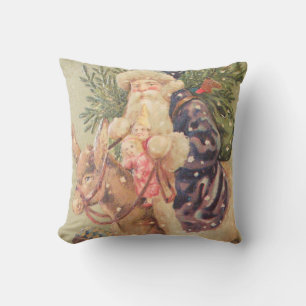 Coussin Père Noël Riding Donkey