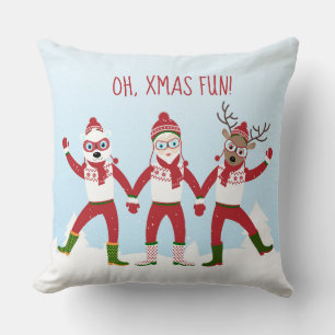 Coussin Père Noël, Rudolph, Ours polaire OH, AMUSANT XMAS