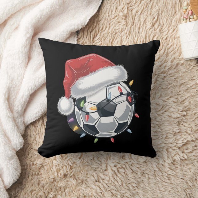 Coussin Père Noël Soccer Ball Sports Joueur de football de (Couverture)