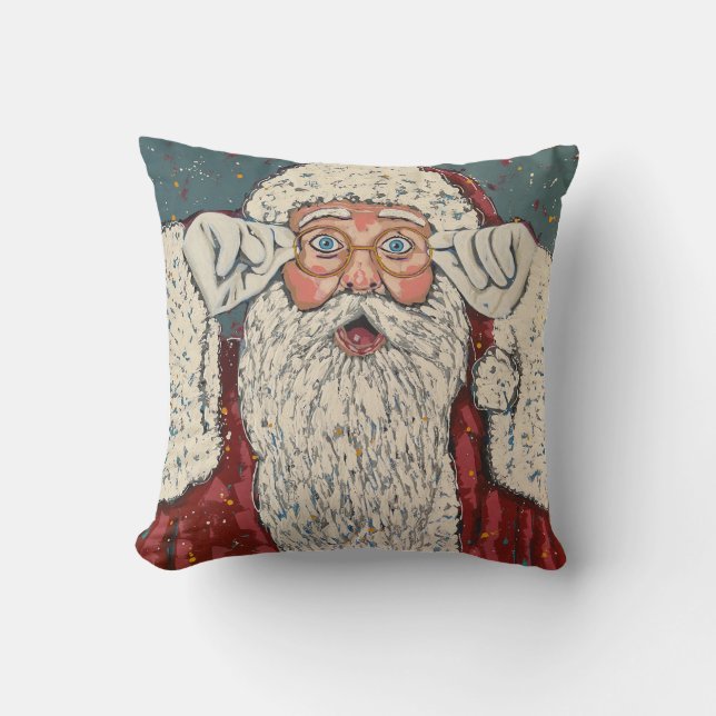 Coussin Père Noël Surpris (Recto)