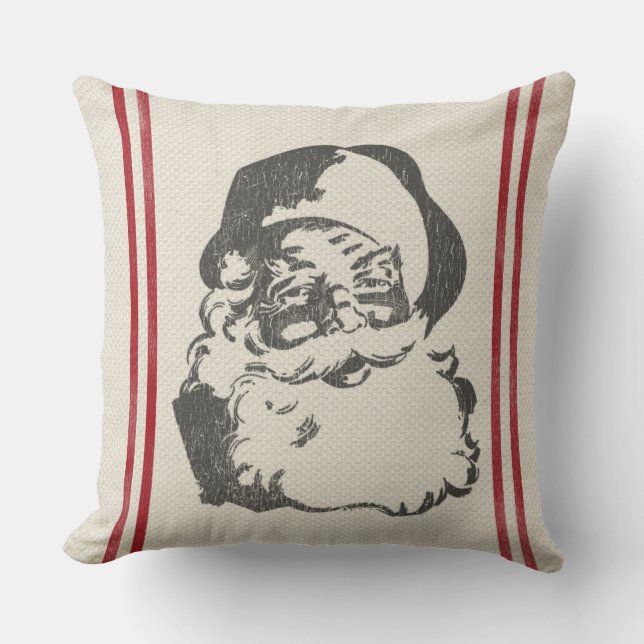Coussin Père Noël vintage (Recto)