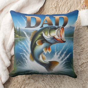 Coussin Père pêcheur à la bouche de largemouth Rustique 