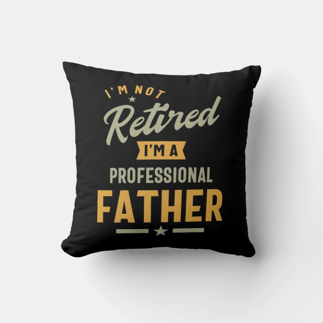 Coussin Père professionnel des hommes retraité (Recto)