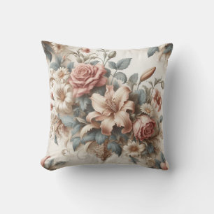 Coussin Perfection florale ancienne légère