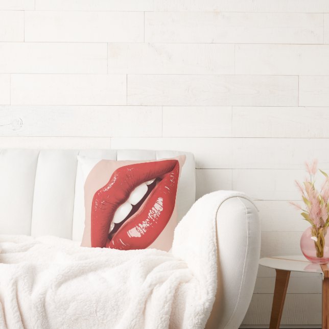 Coussin Perfectly Beautiful Lips on a Valentines Day  (Canapé)