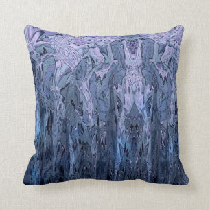Coussin Périwinkle bleu violet Art Abstrait