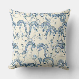 Coussin Perle bleue de mouton de l'Alaska