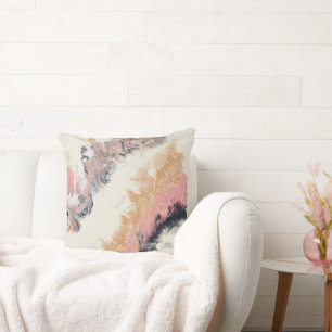 Coussin Perle rose marbré Abstrait
