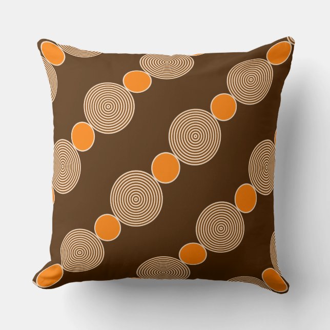 Coussin Perles Motif Dans Les Tons D'Oreiller Orange (Recto)