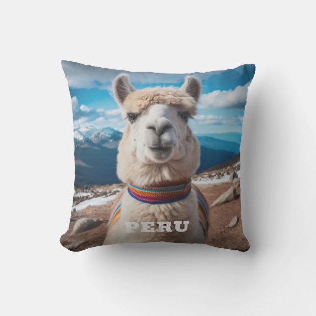 Coussin Pérou Llama (Recto)