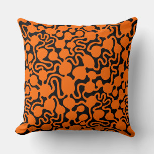 Coussin Perpetual Ant Farm v2 - Orange et Noir
