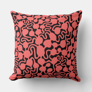 Coussin Perpetual Ant Farm v2 - Tropical Pink on Black