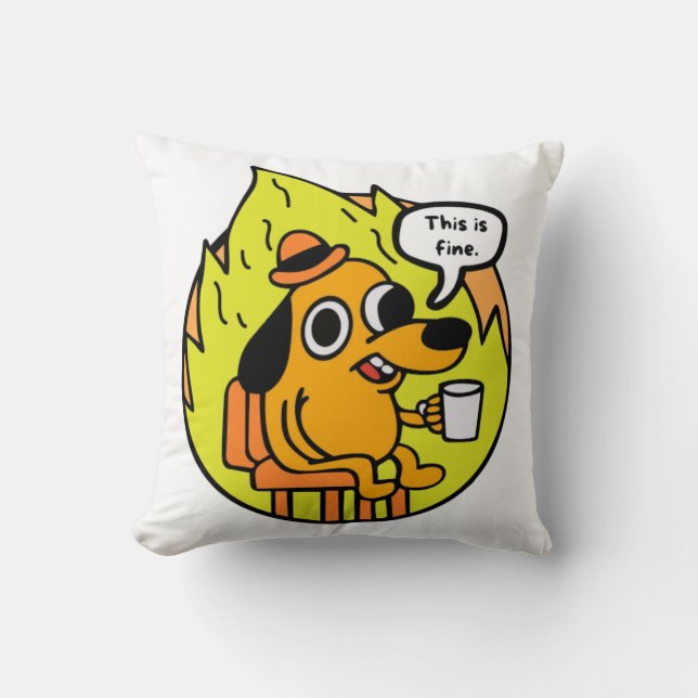 Coussin Perro en llamas (Recto)