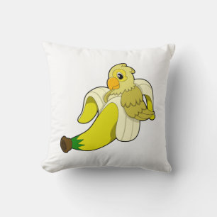 Coussin Perroquet avec banane