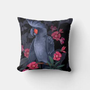 Coussin Perroquet floral exotique : Nature tropicale
