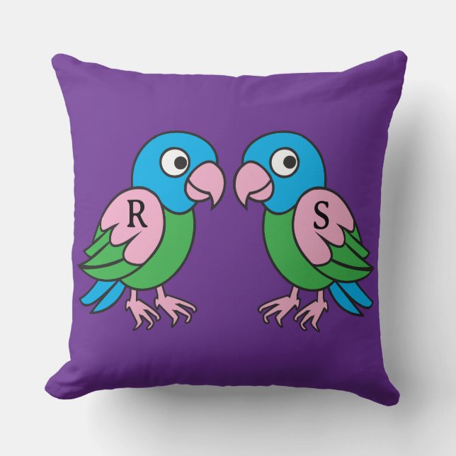 Coussin Perroquet jumeaux (Recto)