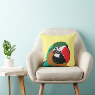 Coussin Perroquet Oiseau Coloré