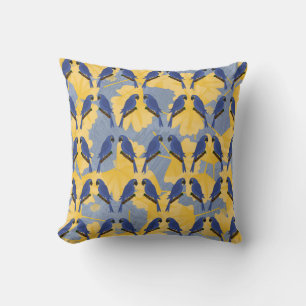 Coussin Perroquets bleus Lancer l'oreiller