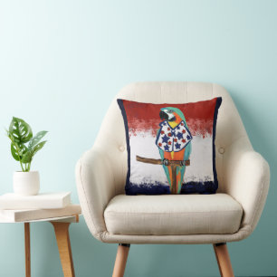 COUSSIN PERROQUETS DE FÊTE