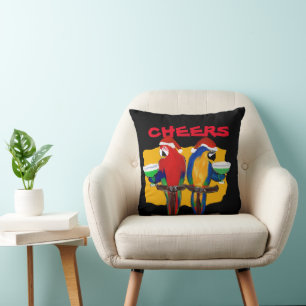 COUSSIN PERROQUETS DE FÊTE