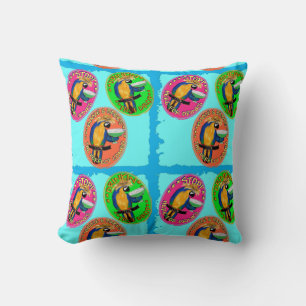 Coussin Perroquets de fête