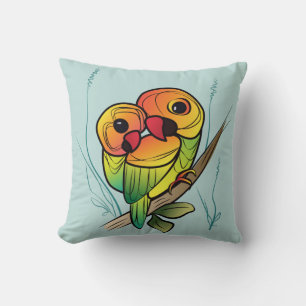 Coussin Perroquets inséparables