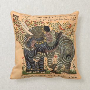 Coussin persan d'éléphants