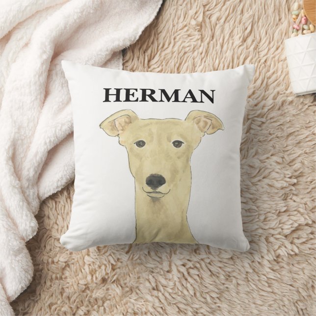 Coussin Personalisé Reversible Greyhound Dog (Couverture)