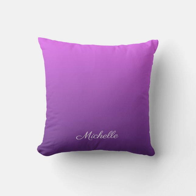 Coussin Personalisé violet ombre (Recto)