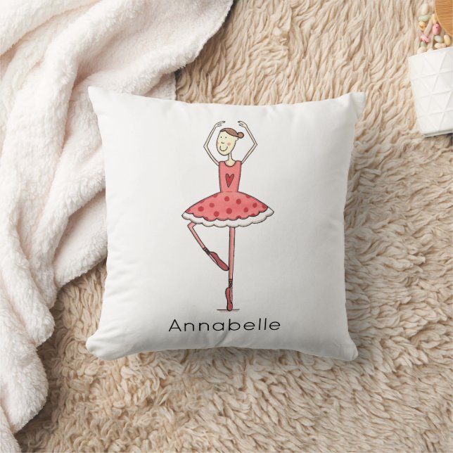 Coussin Personalised Ballerina Ballet Dancer (Couverture)