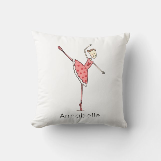 Coussin Personalised Ballerina Ballet Dancer (Recto)