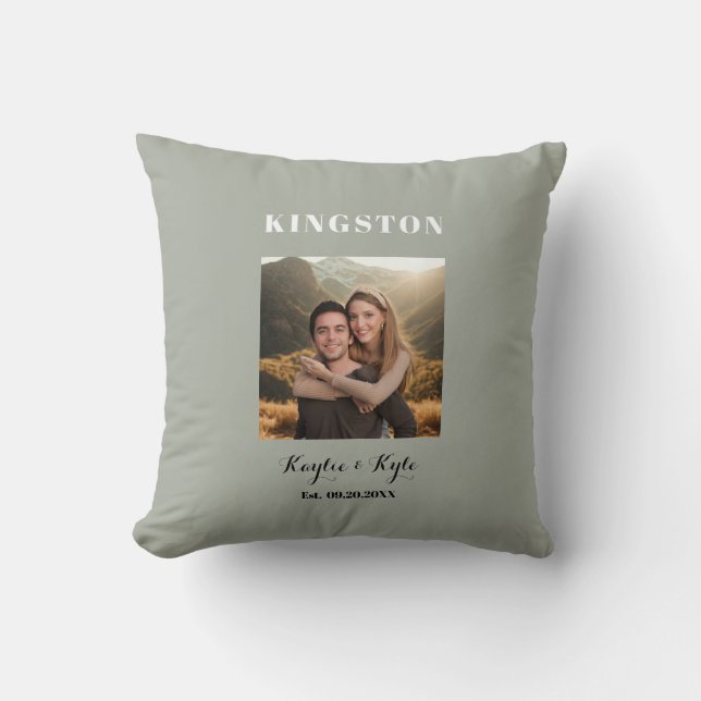 Coussin Personalized Anniversary Photo Keepsake   (Recto)