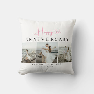 Coussin Personalized Anniversary Photo Pillow for Couples