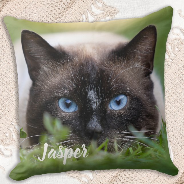 Coussin Personalized Cat 2 Pet Photo (Créateur téléchargé)