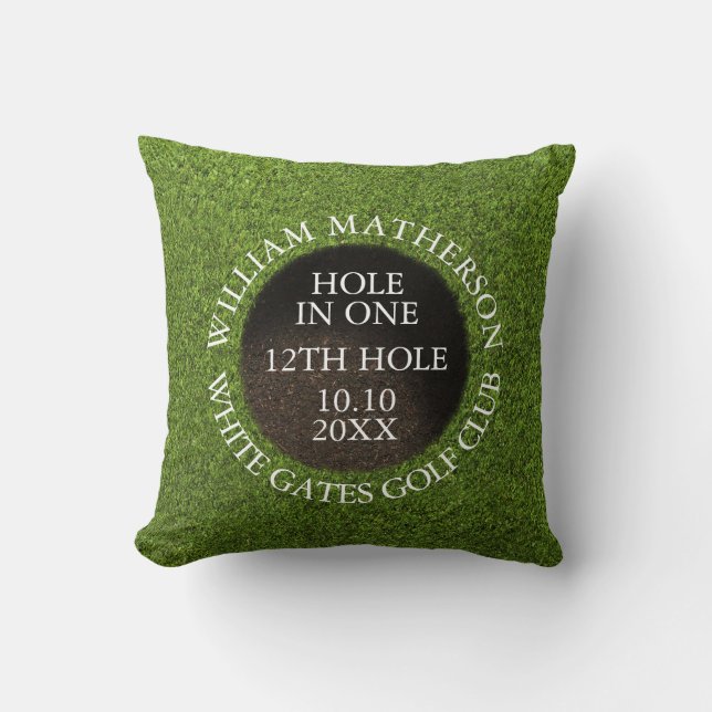 Coussin Personalized Golf Hole in One Award (Recto)