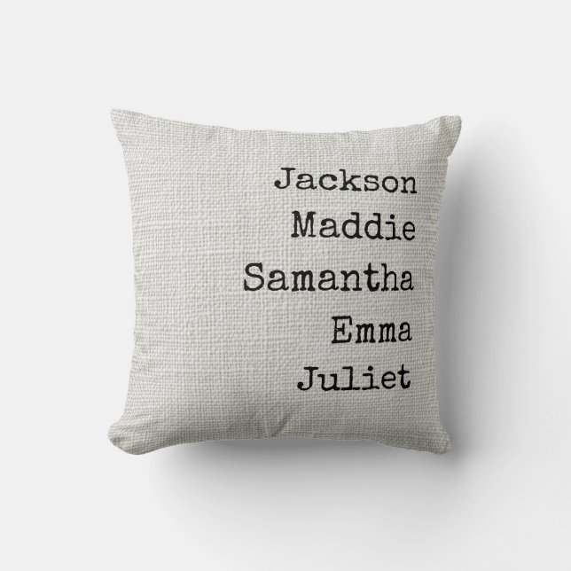Coussin Personalized Grandma & Mom Throw Pillow Custom (Recto)
