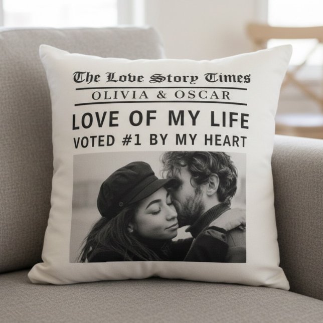 Coussin Personalized Love Story Photo (Créateur téléchargé)