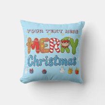 Personalized Merry Christmas Custom Text Holiday