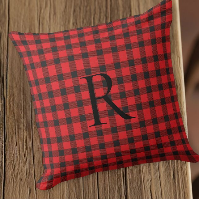 Coussin Personalized Monogram Pillow, Rustic Farmhouse (Créateur téléchargé)