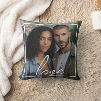 Coussin Personalized Photo and Text Photo Collage