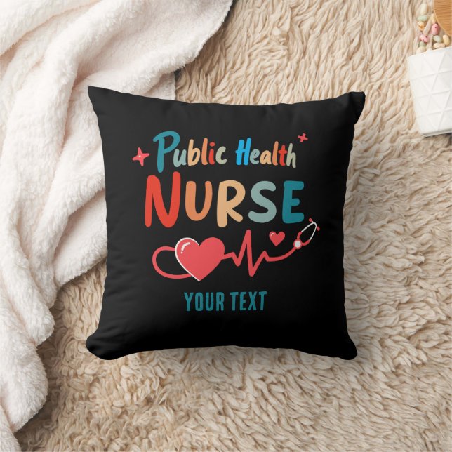 Coussin Personalized Public health nurse RN gifts (Couverture)