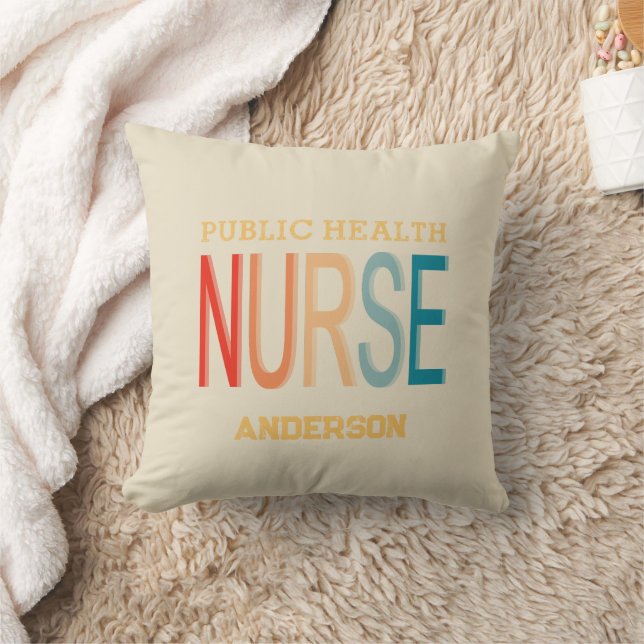 Coussin Personalized Public health nurse RN gifts (Couverture)