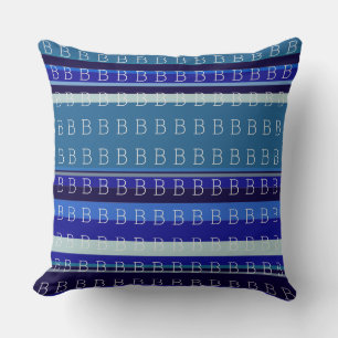 Coussin personalizefirst letter of yname blue