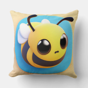 Coussin Personnage de abeille de dessin animé mignon avec