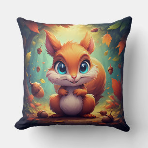 Coussin Personnage de Écureuil de Dessin Animé Adorable da