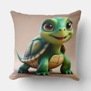 Coussin Personnage de Tortue de Dessin Animé Adorable