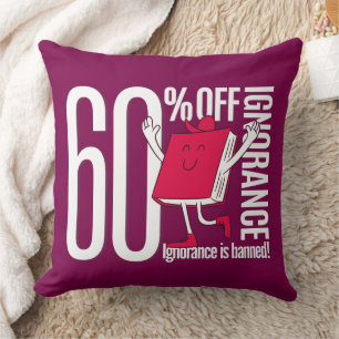 Coussin Personnage Mignon et Fantaisiste de Livre Rouge