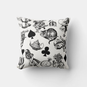 Coussin Personnages classiques d'Alice aux pays des mervei